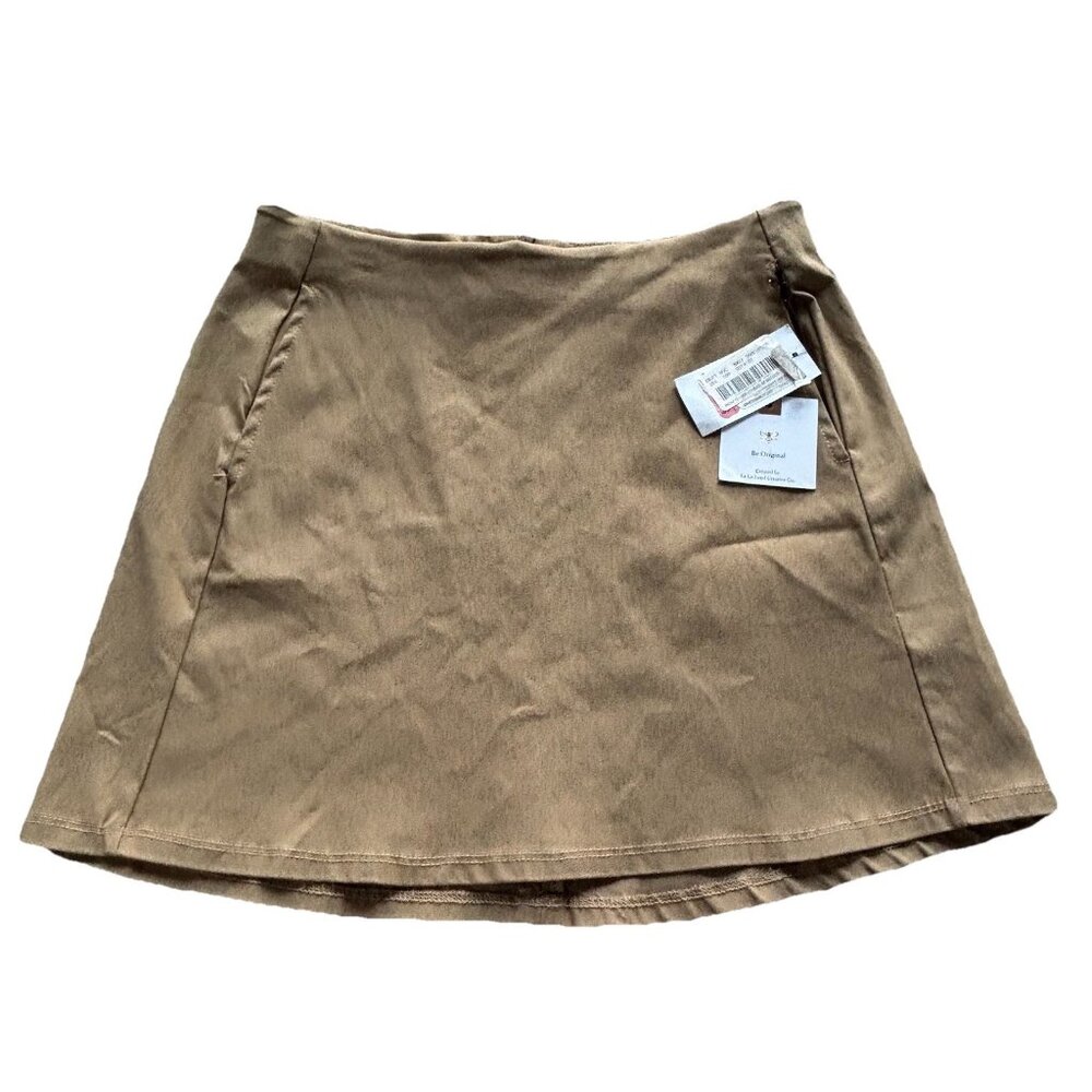 LA LA Land Creative Co Women's Beige Miniskirt Pockets Women's Medium NEW TAGS